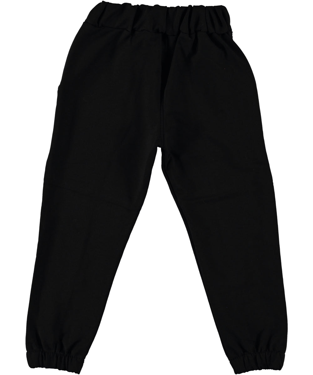 BAM Sweatpants for Women - Black Plain Cotton Pants - Slim Fit