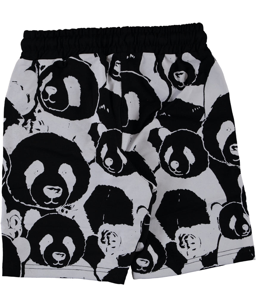 Panda Shorts - White On Black