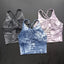 Tie Dye Black Gray Sports Bra