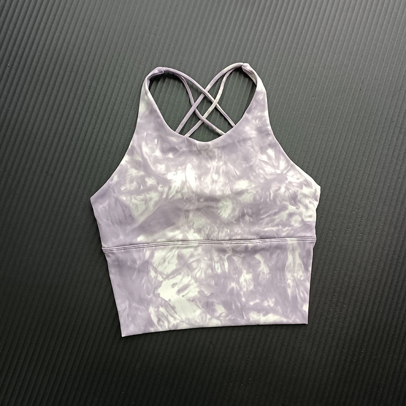 Tie Dye Purple Sports Bra