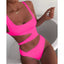 Slit Fuchsia Bikini