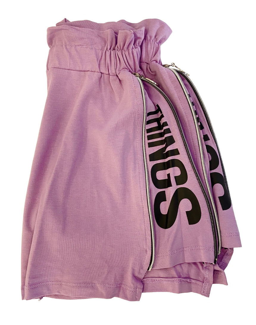 Zipper Things' purple Shorts