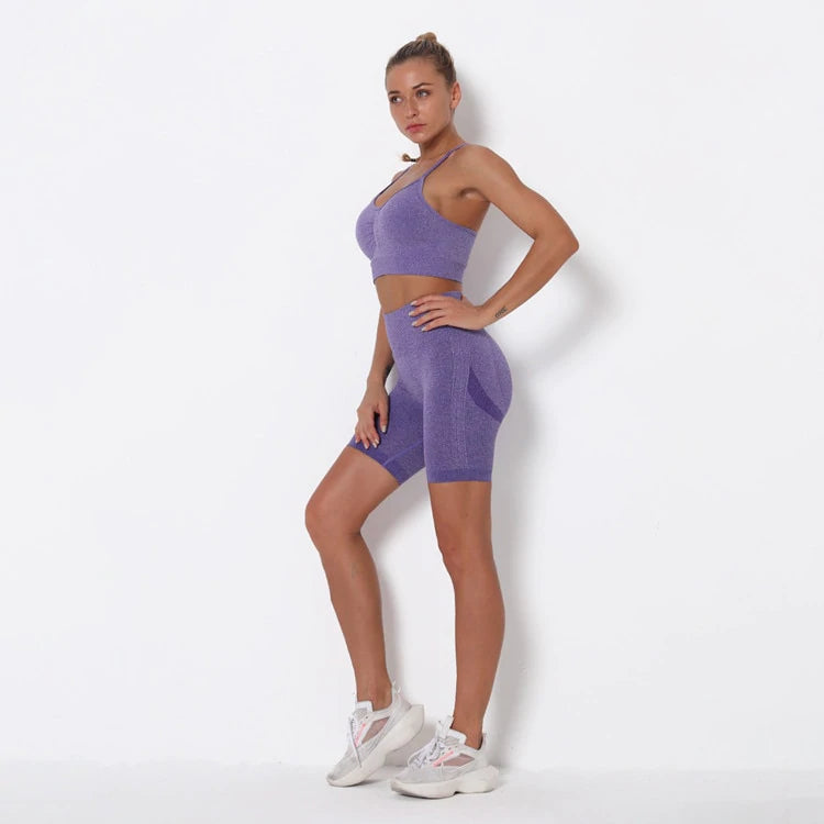 Bubble Butt Purple Biker Set